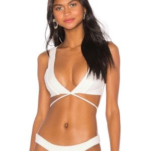 Lovers and Friends Sade Swim Top Top in White Size M